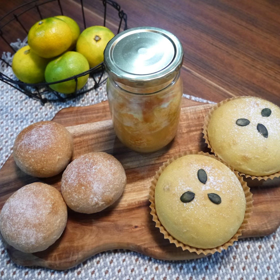 季節の自家培養酵母パン教室-みかん-