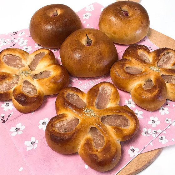 春の米粉あんぱん2種6コ