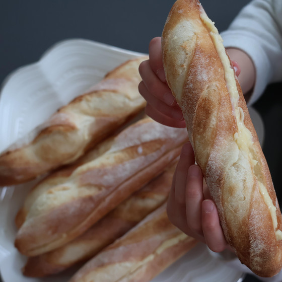 ミルクフランスは、3個作ります。
