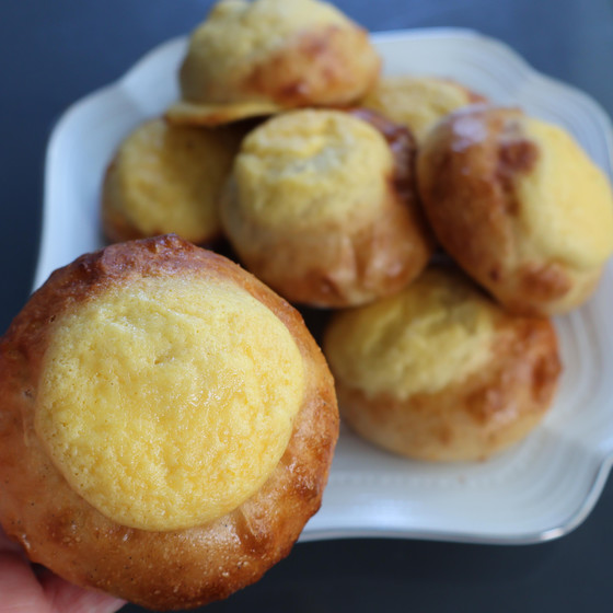 食パンアレンジ、チーズケーキみたいなパンも一緒に作成。