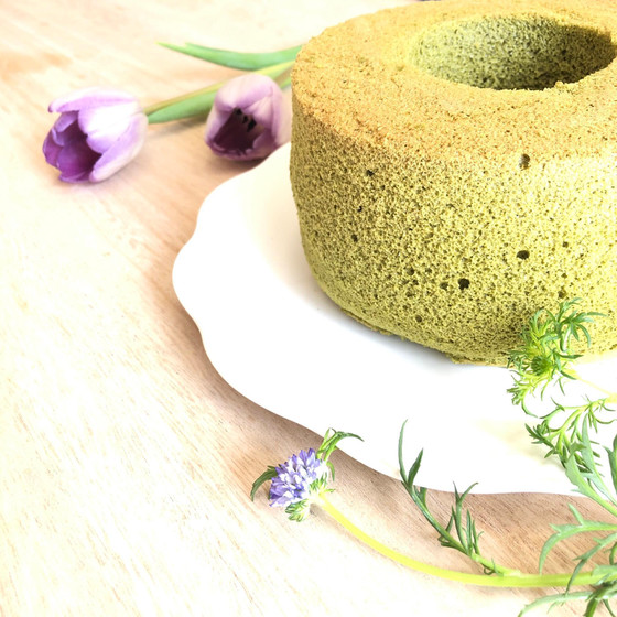 春爛漫❁抹茶のシフォンケーキと桜のブールドネージュ