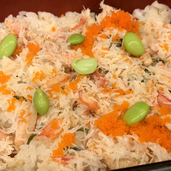家庭料理！蟹飯と、厚切り牛タン焼きねぎ塩ソース！