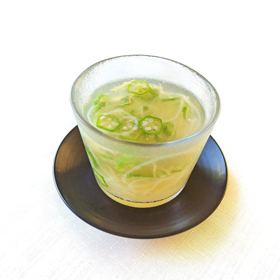オクラと生姜の冷製スープ