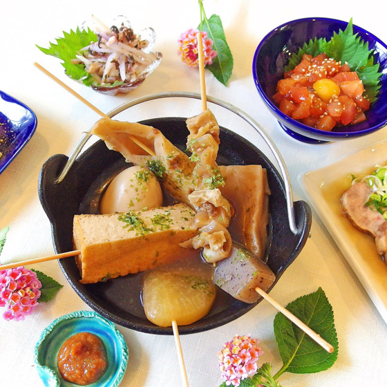 【おでん横丁へようこそ！】静岡おでんと鮮魚ユッケ他、全5品♪