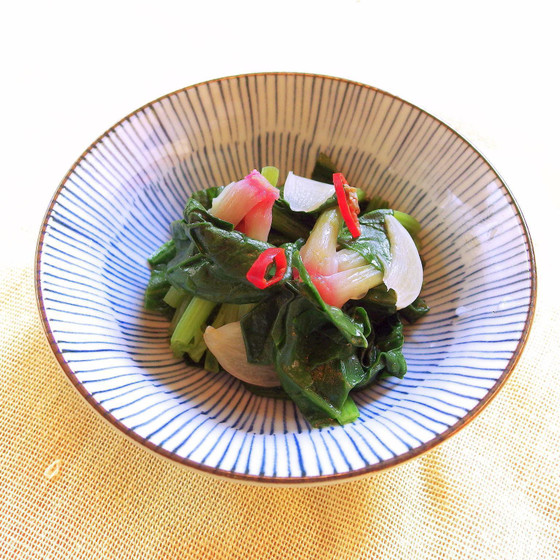 青菜のぺペロン蒸し