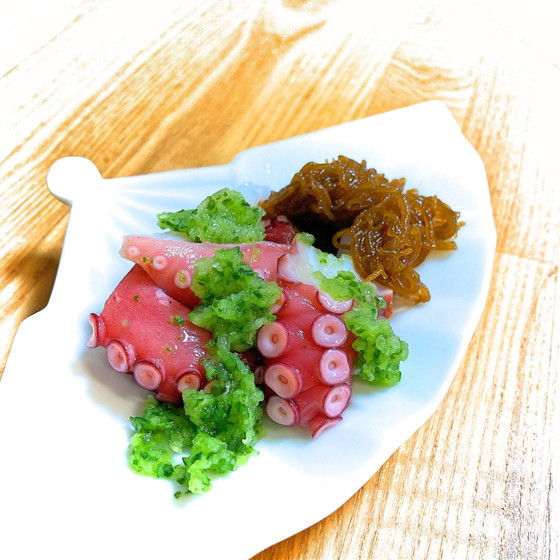 目にも美味しいタコの緑酢
