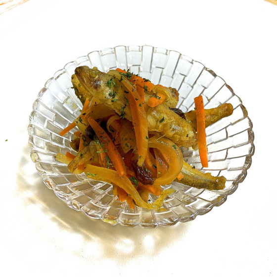 ワカサギのスパイシーマリネ