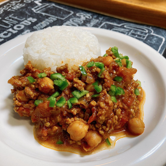 ひよこ豆のキーマカレー