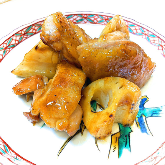 鶏とれんこんの照り煮