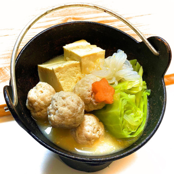 柚子塩麴の軟骨鶏つくね鍋