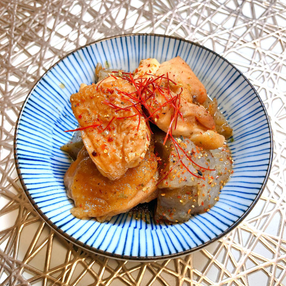 鶏と蒟蒻の炒め煮