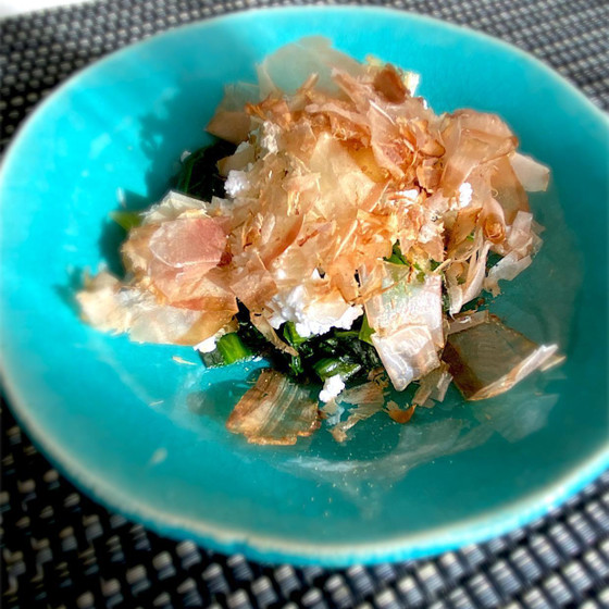 冷凍小松菜のチーズ和え