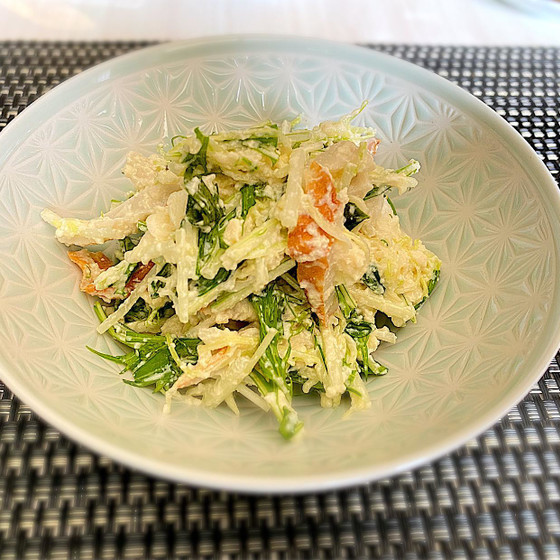 キャベツの豆腐サラダ