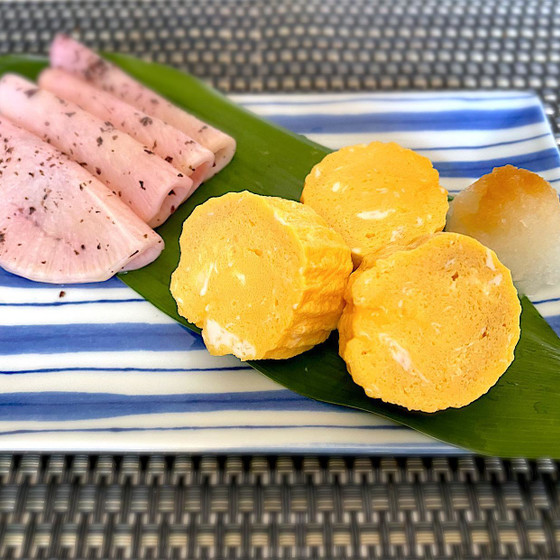 レンチンだし巻き玉子た大根のゆかり漬け