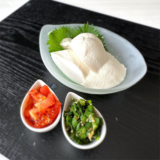一番簡単！手作り豆腐、2種のタレ