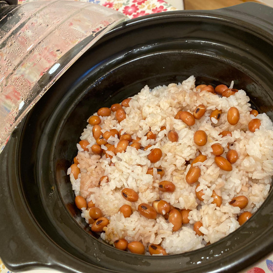 オンライン☆山形の紅大豆のご飯と芋煮☆デザートはブリスボール