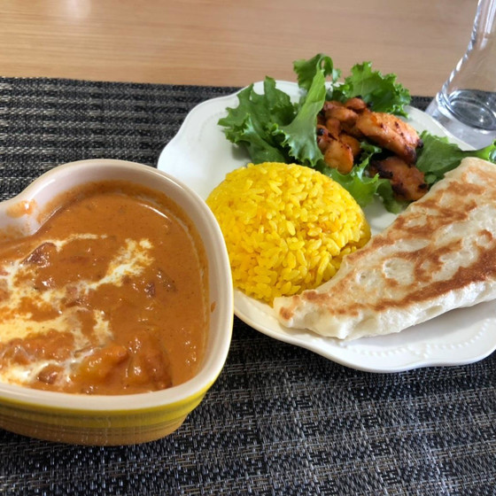 バターシュリンプカレー作り&ナン作り♪ 