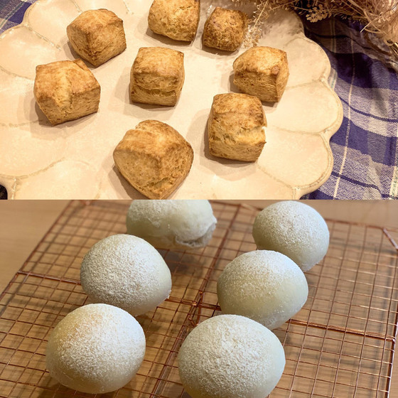 ホシノ天然酵母でスコーン✨&基本の白パン✨