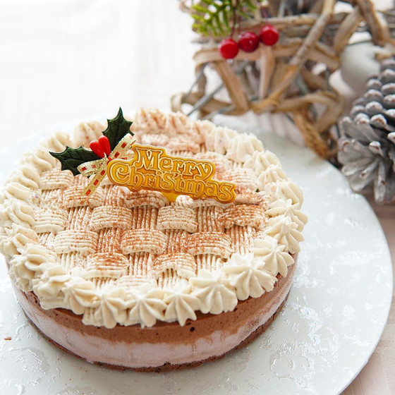 【Xmas企画】苺とチョコ２層のクリスマスRawケーキWS