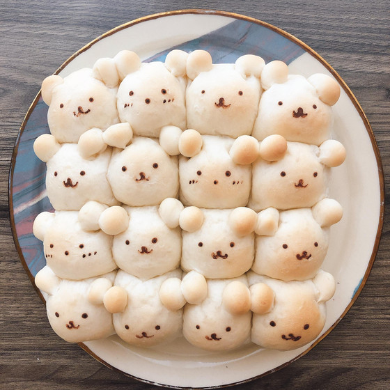 くまのちぎりパン☆☆