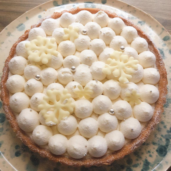 クリスマスのレアチーズタルト　マスカルポーネクリーム☆☆☆