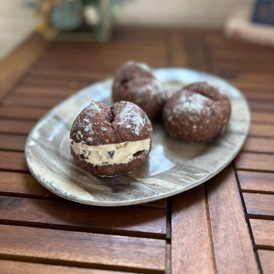 クリームチーズは家で挟んで頂きます☺️