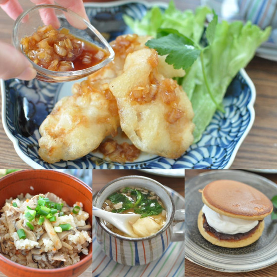 ジューシー鶏むね肉のフリットとフライパンで作るあんかけ茶碗蒸しレッスン
