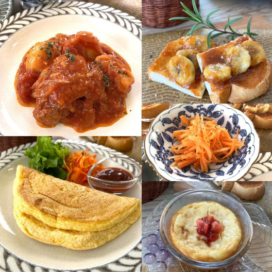 ふんわりスフレオムレツと豚ロースと新じゃがのトマト煮込みレッスン