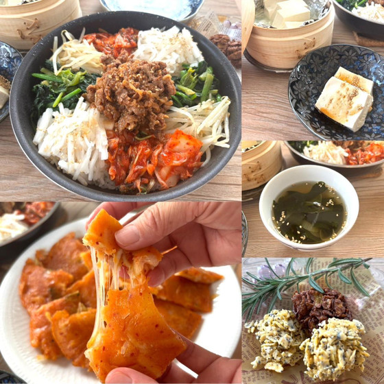 フライパンで作る石焼風ビビンバ＆キムチチーズのもっちりチヂミレッスン