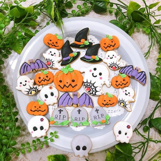 ハロウィン　アイシングクッキー