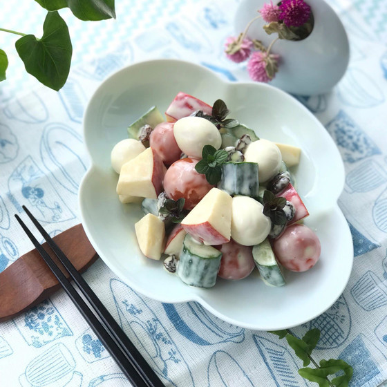 昔の果物サラダ