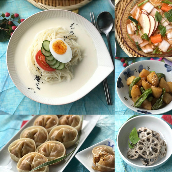 夏の麺！コングッズ、水キムチ、キムチマンドゥ、蓮根サラダなど