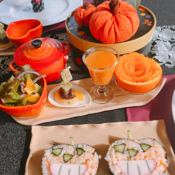 ハロウィンの飾り巻き寿司とプチ薬膳料理教室