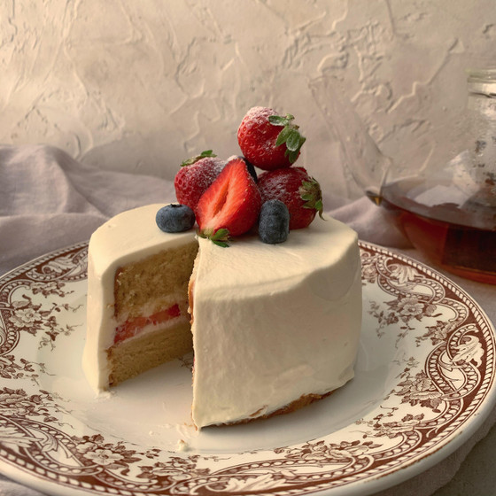 しっとり口溶け！いちごのショートケーキ　紅茶レッスン