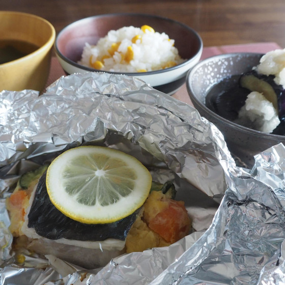 料理基礎B 魚の三枚おろし‼️ポテトサラダホイル焼き