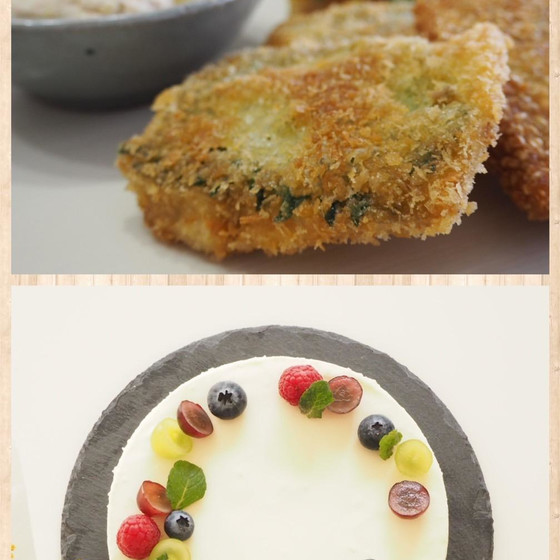 よくばり もてなし料理A  魚の三枚卸とレアチーズケーキ✨