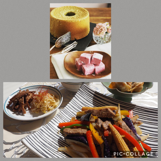 よくばり・牛肉の黒胡椒とシフォンケーキ