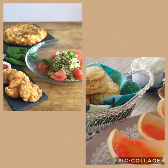 よくばり・冷製パスタとスコーン