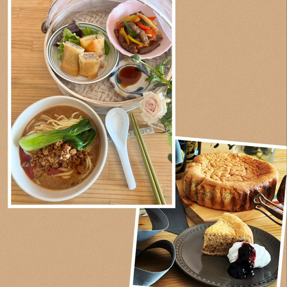 よくばりA坦々麺とナッツケーキ