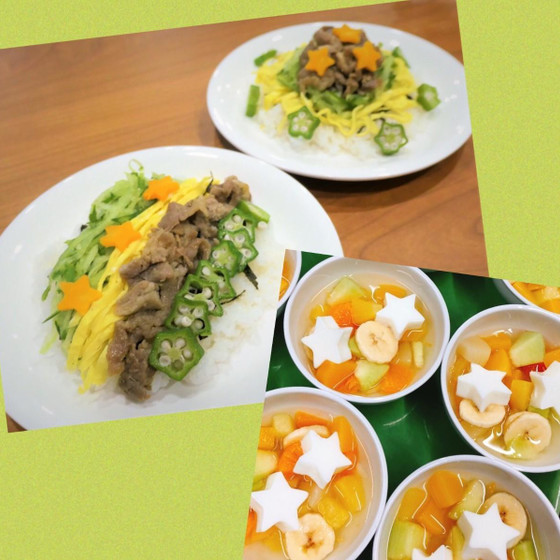  【キッズ】七夕ちらし寿司＆お星さまフルーツポンチを作ろう！