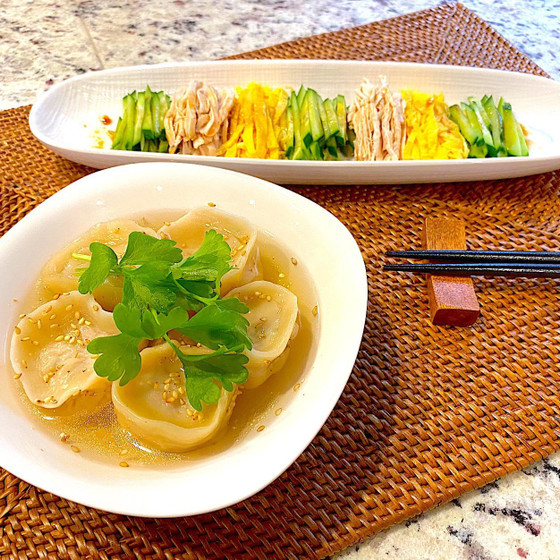 親子で作ろう本格中華！皮から手作りモチモチ水餃子＆バンサンス