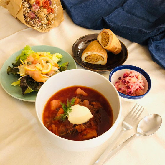 【料理】心も温かお肉とお野菜たっぷりのロシアの家庭料理