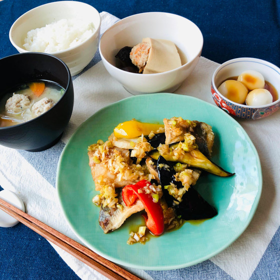 【料理】秋の味覚シリーズ２　魚を使った和御膳