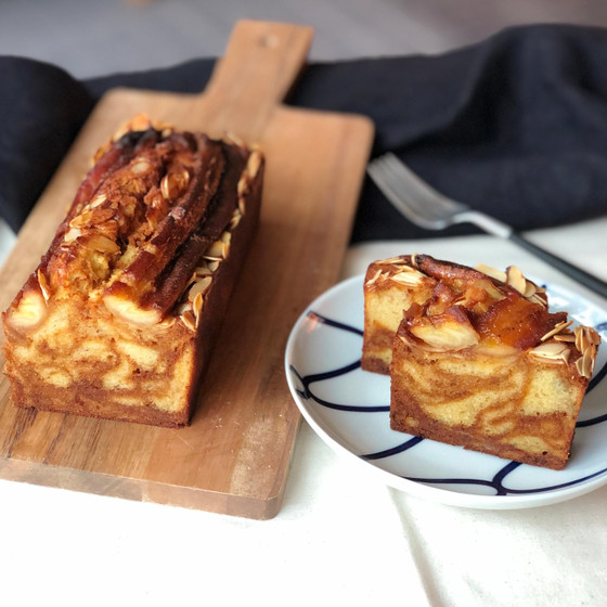 【ケーキ】米粉のキャラメルバナナパウンドケーキ
