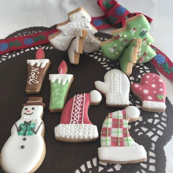 クリスマスアイシングクッキーレッスン