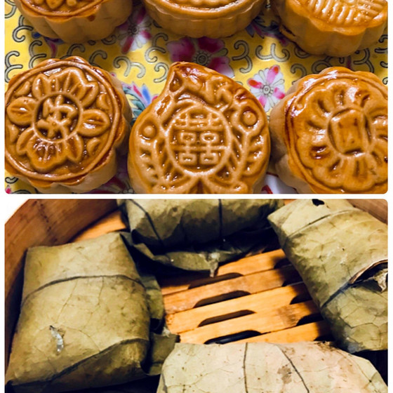 老麺のお持ち帰りあり⭐️老麺入り月餅と蓮の葉チマキレッスン