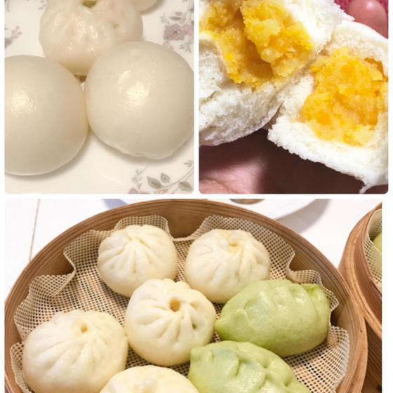 肉まん、野菜まん、カスタードまんをたくさん作ってお持ち帰り♪