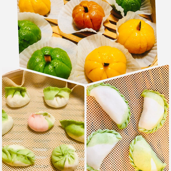 カラフルかぼちゃ団子とカラフル蒸し餃子レッスン