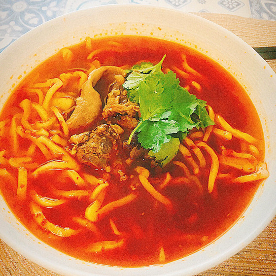 手打ちの牛肉麺