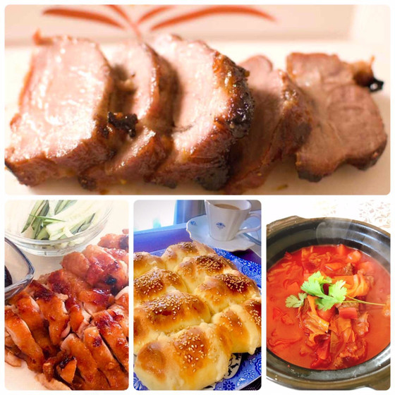 たくさんお持ち帰り♪叉焼＆グリルチキン＆鶏尾包＆ボルシチ